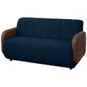 Ver imagem 1 de Sofá Orgânico Curvo Malbec 2 Lugares 130cm Bouclê Facto - Sofa Store:bouclê Azul Marinho
