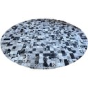 Ver imagem 1 de Tapete De Couro Redondo preto branco salino 3,00 Diâmetro