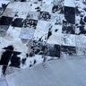 Tapete De Couro Redondo preto branco salino 3,00 Diâmetro - 2