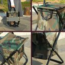 Ver imagem 5 de Cadeira Bolsa 2 em 1 Banco Resistente Camuflado Confortavel