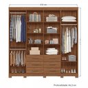 Ver imagem 7 de Guarda Roupa Casal 8 Portas Liverpool Santos Andirá Jatobá