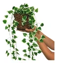 Ver imagem 1 de Arranjo Artificial Folhagem Planta Jibóia Caída com Vaso
