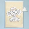 Quadro Decorativo Elefante Baby De Oculos-24x34Cm - 1