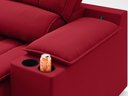 Ver imagem 7 de Sofá com Porta Copos e Carregador Usb Retrátil e Reclinável Murano 2,00m Velosuede Vermelho -