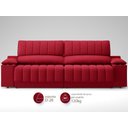 Ver imagem 4 de Sofá com Porta Copos e Carregador Usb Retrátil e Reclinável Murano 2,00m Velosuede Vermelho -