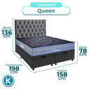 Ver imagem 3 de Kit Cama Box Bau + Cabeceira + Colchão Queen Molas Ensacadas - Petrus - Paropas