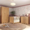 Ver imagem 1 de Quarto de Bebê Completo com Berço Americano 3 em 1 Realeza Multimóveis Mp4591 Madeirado