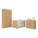 Ver imagem 2 de Quarto de Bebê Completo com Berço Americano 3 em 1 Realeza Multimóveis Mp4591 Madeirado