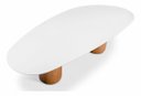 Ver imagem 3 de Mesa Jantar Orgânica Aylin 244x137cm Laca Branco- Duo Cone Freijó