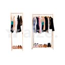 Ver imagem 1 de Kit 2 Arara Para Roupa C Prateleira Sapateira Multiuso Lavandeira Closet Espaços Comerciais