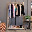 Ver imagem 2 de Kit 2 Arara Para Roupa C Prateleira Sapateira Multiuso Lavandeira Closet Espaços Comerciais
