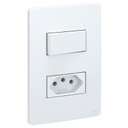 Ver imagem 1 de Conjunto Esatta Interruptor Simples e Tomada 20a com Placa Branco-weg