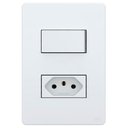 Ver imagem 3 de Conjunto Esatta Interruptor Simples e Tomada 20a com Placa Branco-weg