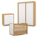 Ver imagem 2 de Quarto de Bebe 2 Portas Tutto New com Capitonê New Boucle e Gaveteiro Freijó - Matic