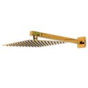 Ver mais imagens de Ducha Chuveiro Dourado Slim 20x20 Quadrado Suporte Parede Banho Area Externa Piscina Banheiro