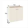 Buffet Aparador Smart Office 2 Portas e Tampo Mdf Usinado 76cm - 4