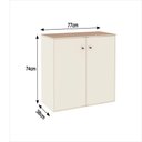 Ver imagem 4 de Buffet Aparador Smart Office 2 Portas e Tampo Mdf Usinado 76cm