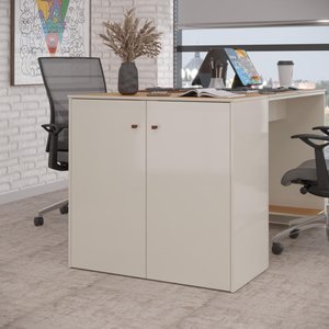 Buffet Aparador Smart Office 2 Portas e Tampo Mdf Usinado 76cm