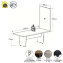 Ver imagem 6 de Mesa de Escritório e Painel de TV F5 sem Gavetas 200cm Cinza F5 Office