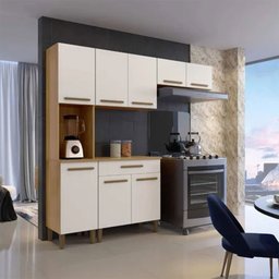 Cozinha Completa Criativa 8 Portas 1 Gaveta Pés Reguláveis Arte Móveis - 2