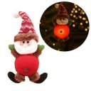 Ver imagem 2 de Papai Noel Iluminado Led Pelúcia Pendente Xadrez 24cm - Magizi