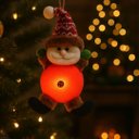 Ver imagem 3 de Papai Noel Iluminado Led Pelúcia Pendente Xadrez 24cm - Magizi