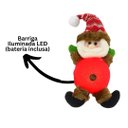 Ver imagem 4 de Papai Noel Iluminado Led Pelúcia Pendente Xadrez 24cm - Magizi