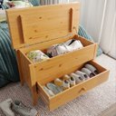 Ver imagem 3 de Baú Sapateira em Madeira Maciça Nest Natural Pine Artemobili Bege/Marrom