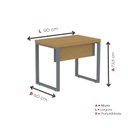 Ver imagem 4 de Escrivaninha Mesa Escritório P25 90cm Samba e Grafito Marrom