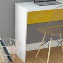 Ver imagem 6 de Escrivaninha com Estante Gabriela 2 Gavetas 138cm Espresso Móveis Branca E Amarela