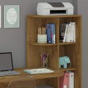 Ver imagem 4 de Escrivaninha com Estante Gabriela 2 Gavetas 138cm Espresso Móveis Mel