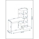 Ver imagem 3 de Escrivaninha com Estante Gabriela 2 Gavetas 138cm Espresso Móveis Mel