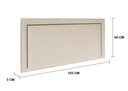Ver imagem 2 de Cabeceira King Reta Luxo 193x60 Suede Off White - Tachas Fumê