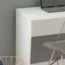 Ver imagem 5 de Escrivaninha com Estante Gabriela 2 Gavetas 138cm Espresso Móveis Branca