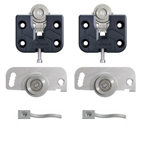Kit para Porta de Correr Ro 21 3006 Or Sobreposto 30kg 1 Porta Rometal Unitário