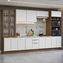 Ver imagem 1 de Armário de Cozinha Completa 340cm Rustic/branco Veludo Lux Madesa 02