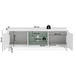 Rack para TV até 40 Polegadas Cristal - 3