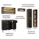 Ver imagem 5 de Armário de Cozinha Compacta 229cm com Pia Rustic/Preto Emilly Madesa 11