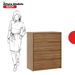 Cômoda 4 Gavetas Atria Demobile - 9