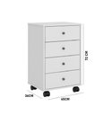 Ver imagem 3 de Mesa de Cabeiceira com 4 Gavetas Presence Branco - Demóbile
