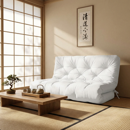Colchão Futon Casal Dobrável Sofa Cama Branco Off Acquablock - 3