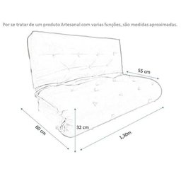 Colchão Futon Casal Dobrável Sofa Cama Branco Off Acquablock - 6