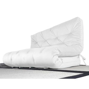 Colchão Futon Casal Dobrável Sofa Cama Branco Off Acquablock