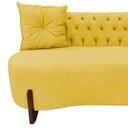 Ver imagem 5 de Sofá 3 Lugares Orgânico Curvo Tókio 180cm Couro Amarelo
