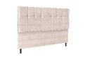 Ver imagem 1 de Cabeceira Opala Bege Estofada para Cama Box Casal King Size 195cm Quarto Luxo Jbe Móveis