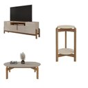 Ver imagem 2 de Rack de 1,90 com Mesa de Centro e Mesa Lateral Lizz