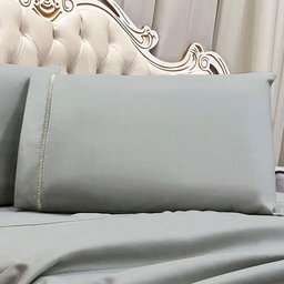 Jogo de Cama Lençol Queen Realce Percal 400 Fios 4 Peças - Cinza - 3