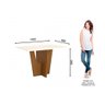 Conjunto: Mesa Sala Jantar Vértice C/ Tampo Reto Madeirado C/ Vidro 120x80cm e 4 Cadeiras Milla - 4