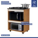 Ver imagem 3 de Kit Balcão Cooktop Turim Nature/off White com Fogão Cooktop 4 Bocas Itatiaia
