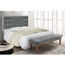 Ver imagem 3 de Cabeceira Cama Box Queen 160cm e Recamier Gênova Veludo Cinza S04 - D'Rossi
